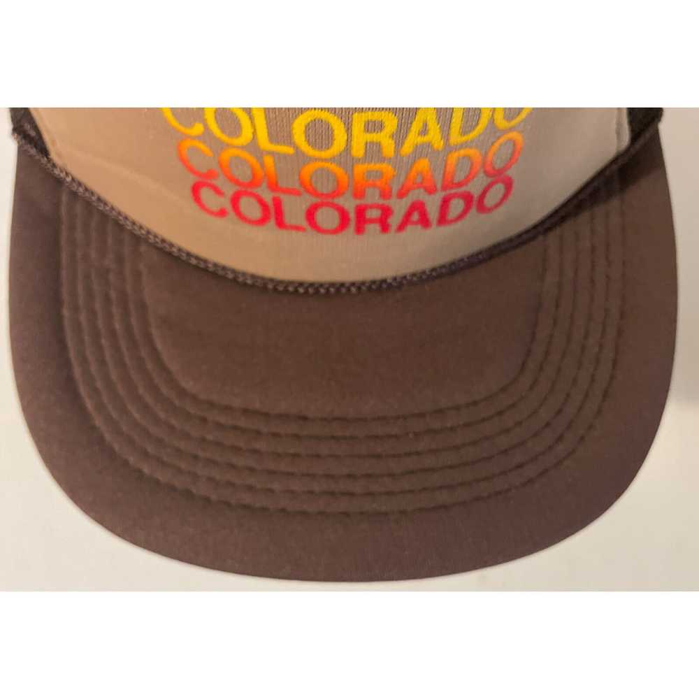 Vintage Vintage Colorado Mesh Trucker Hat Rainbow… - image 4