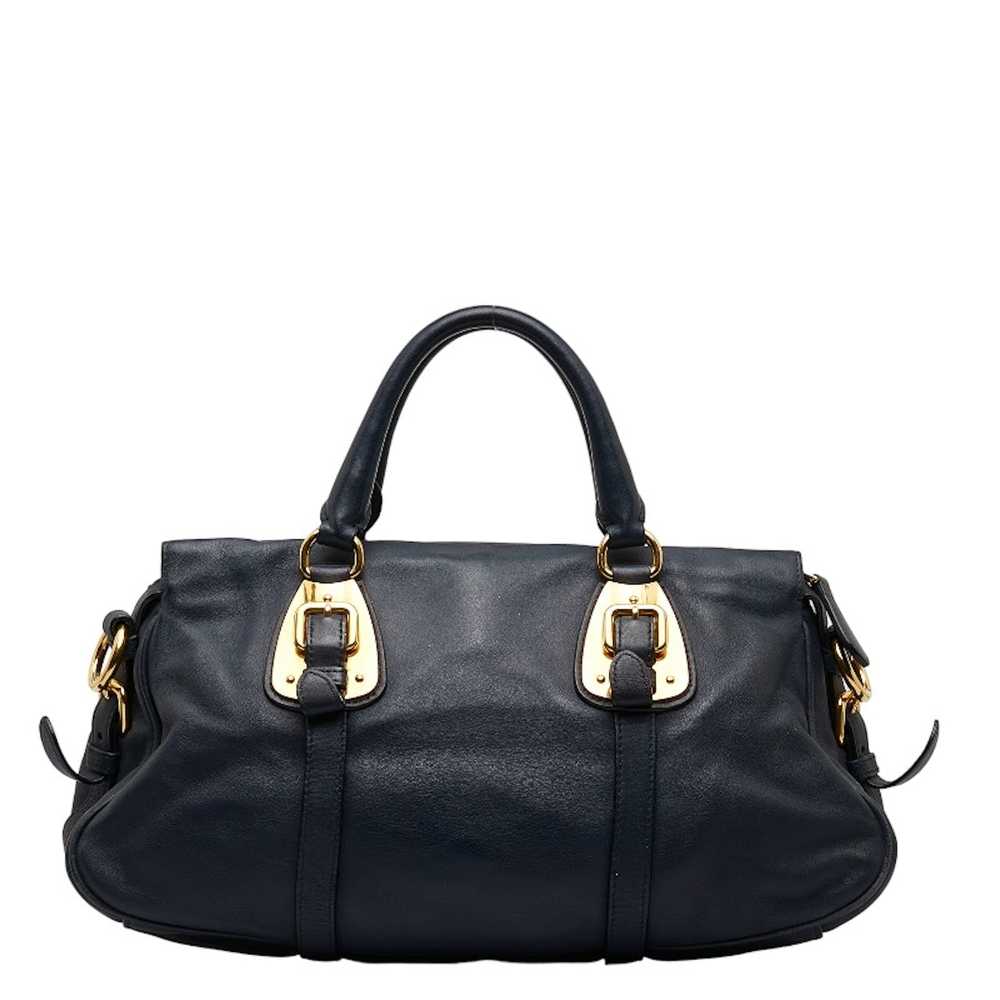 Prada Prada Leather Shoulder Bag Black - image 3