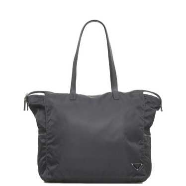 Prada Prada Tote Bag Handbag Black Nylon Leather - image 1
