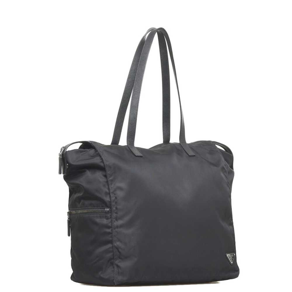 Prada Prada Tote Bag Handbag Black Nylon Leather - image 2