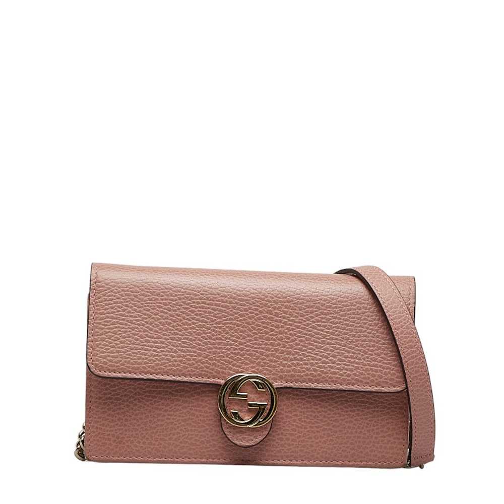 Gucci Gucci Interlocking GG Chain Wallet Shoulder… - image 1