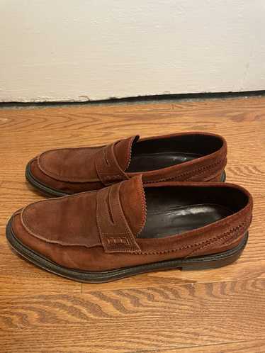 Canali Canali Suede Penny Loafers, brown/red. 43.5 - image 1