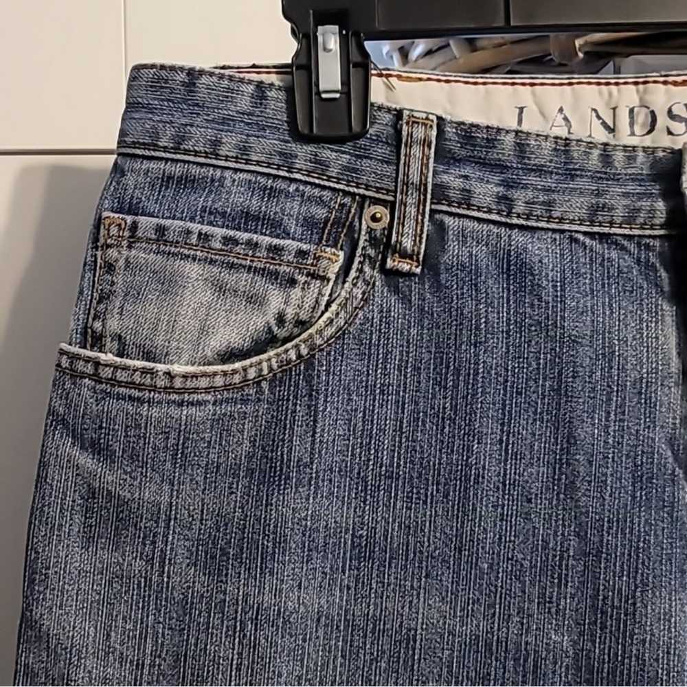 Vintage Lands' End Jeans Mens Tall 34x36 Blue Tra… - image 3