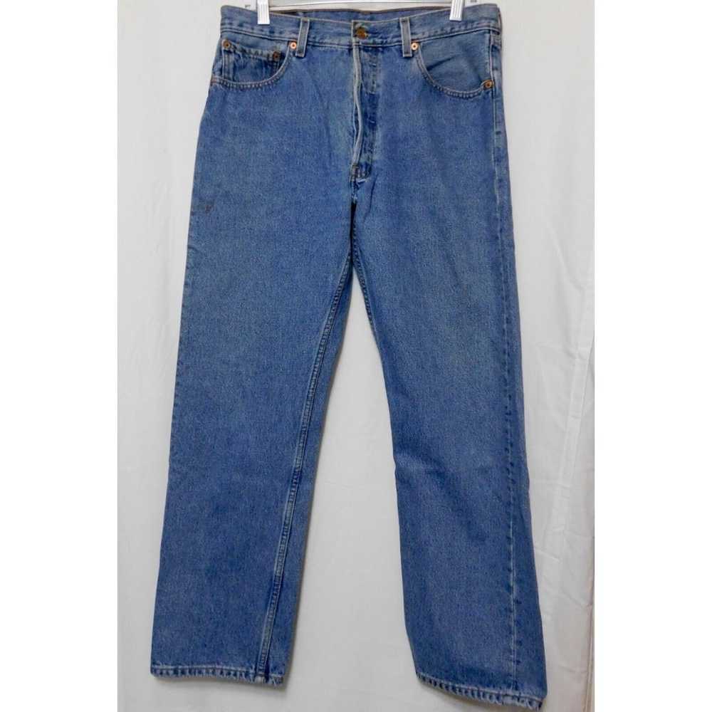 Levis 501 Vintage Button Fly Blue Jeans Straight … - image 1