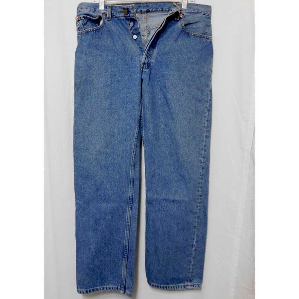 Levis 501 Vintage Button Fly Blue Jeans Straight … - image 2