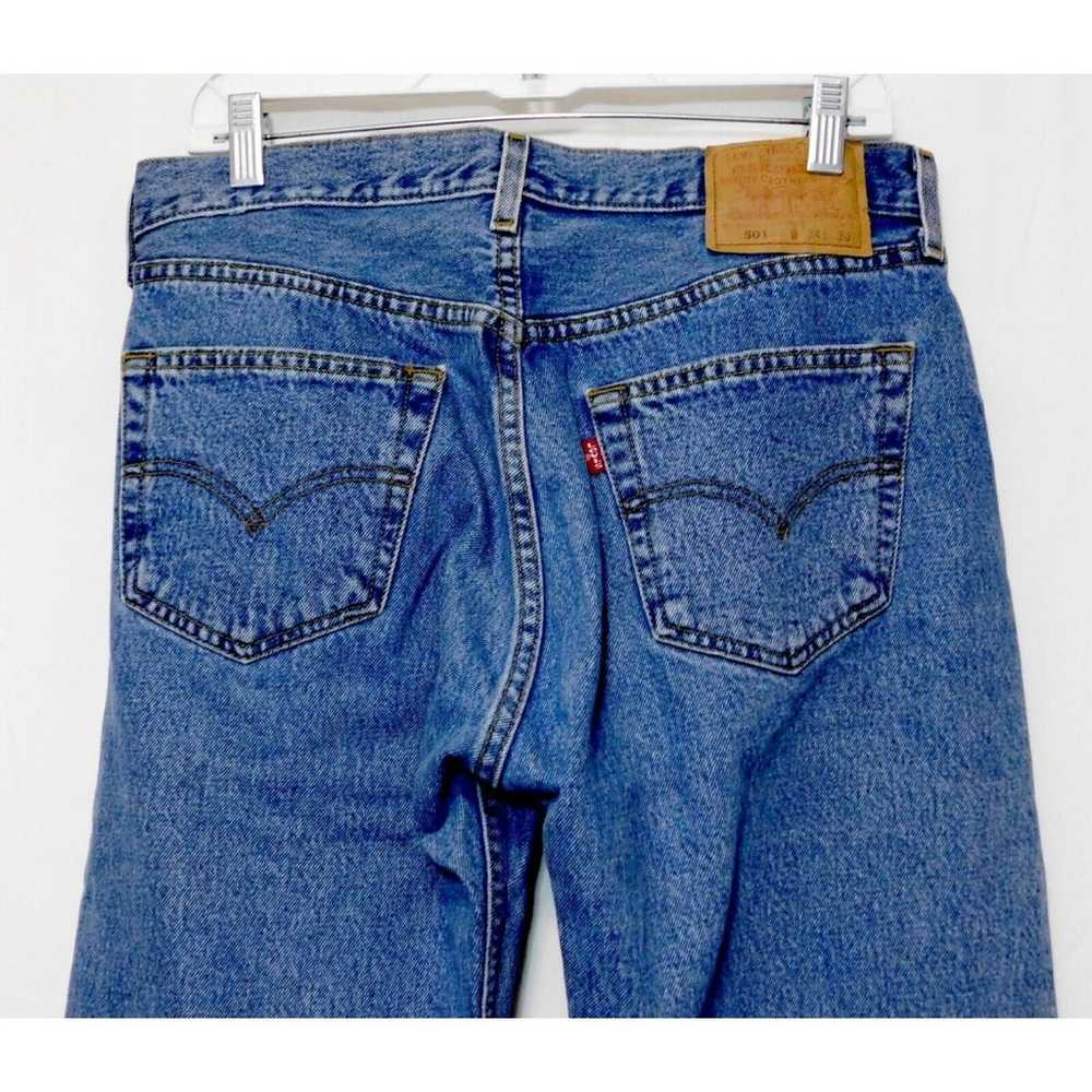 Levis 501 Vintage Button Fly Blue Jeans Straight … - image 5