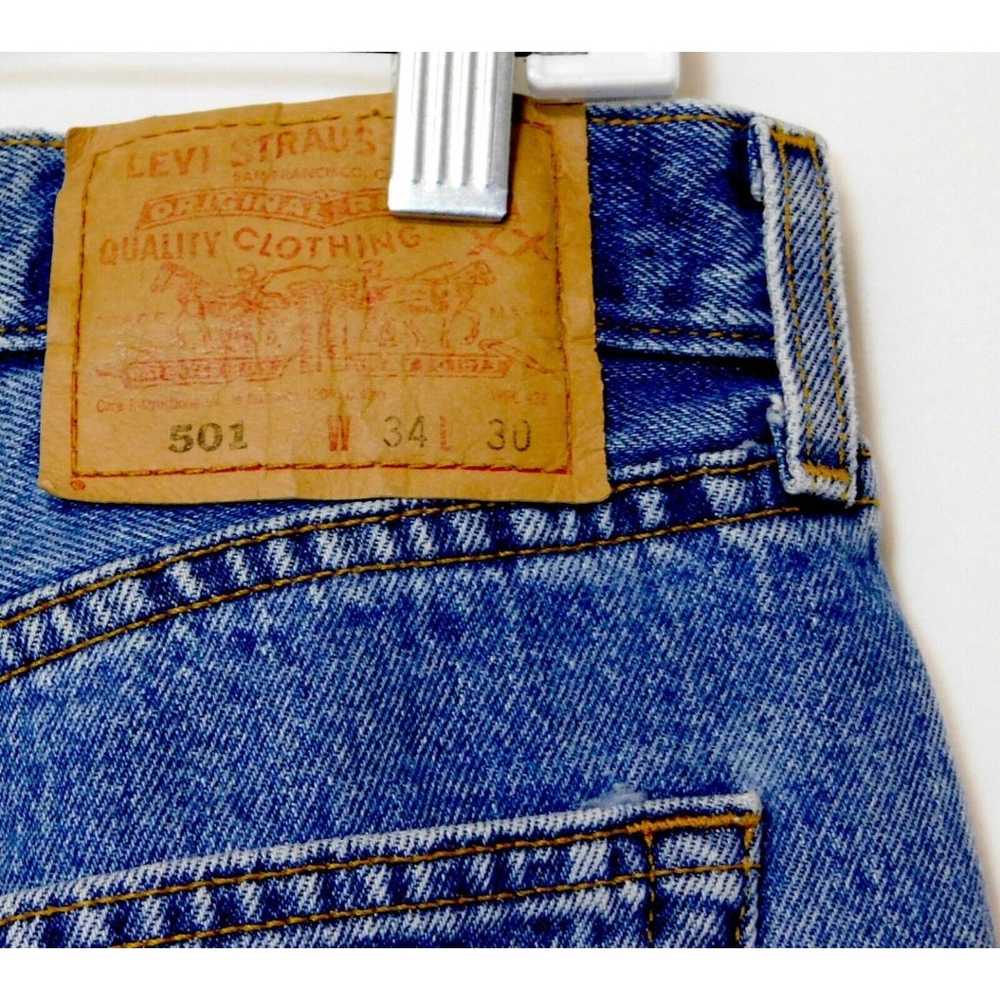 Levis 501 Vintage Button Fly Blue Jeans Straight … - image 7