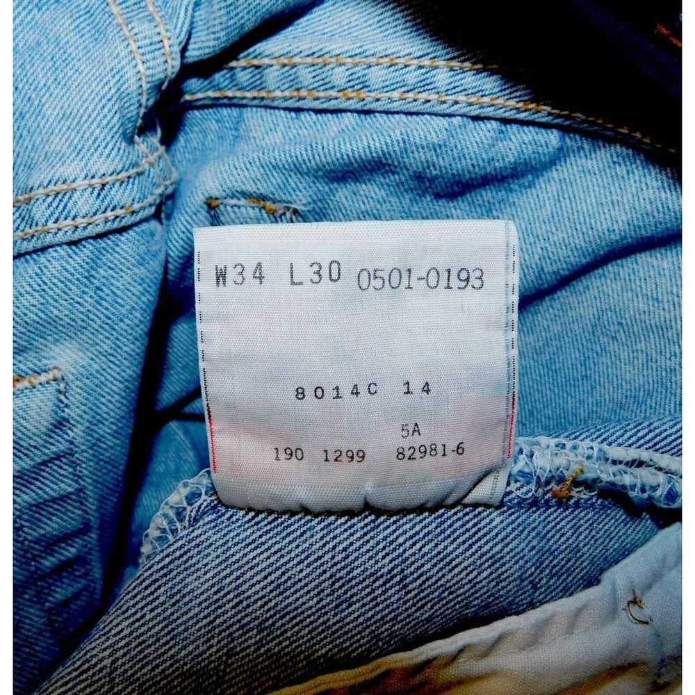 Levis 501 Vintage Button Fly Blue Jeans Straight … - image 9