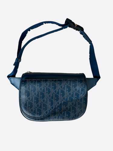 Dior Dior Blue Oblique Galaxy Saddle Belt Bumbag