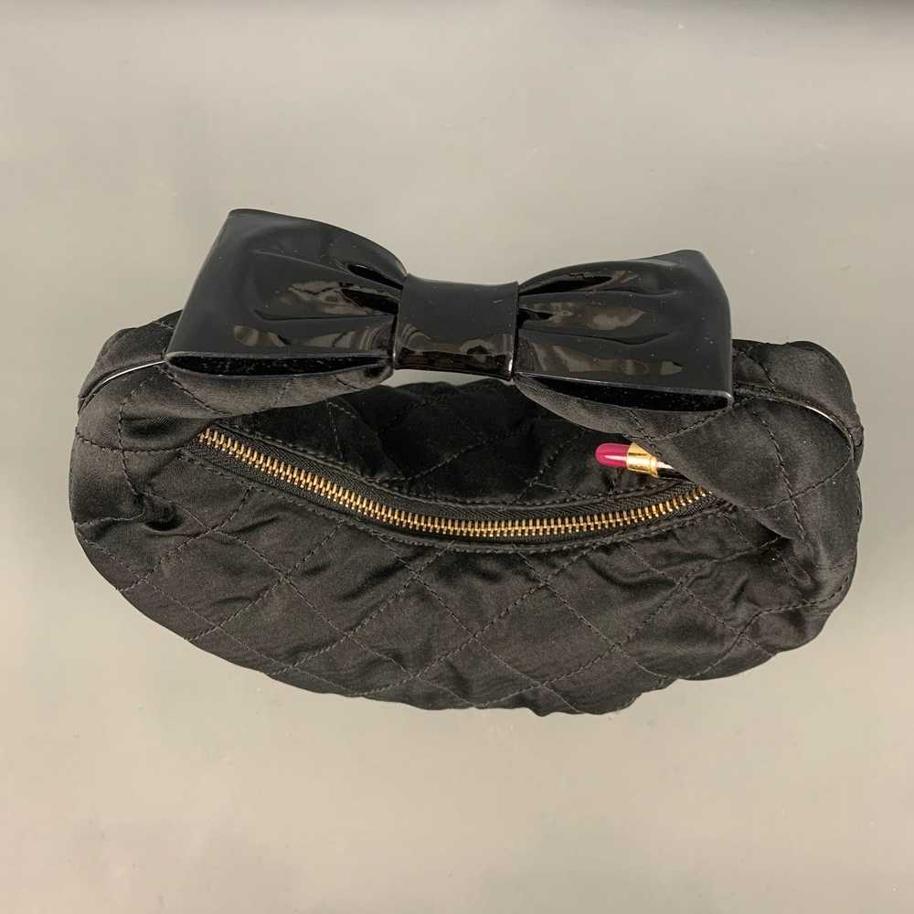 Moschino Black Quilted Mini Handbag & Leather Goo… - image 2