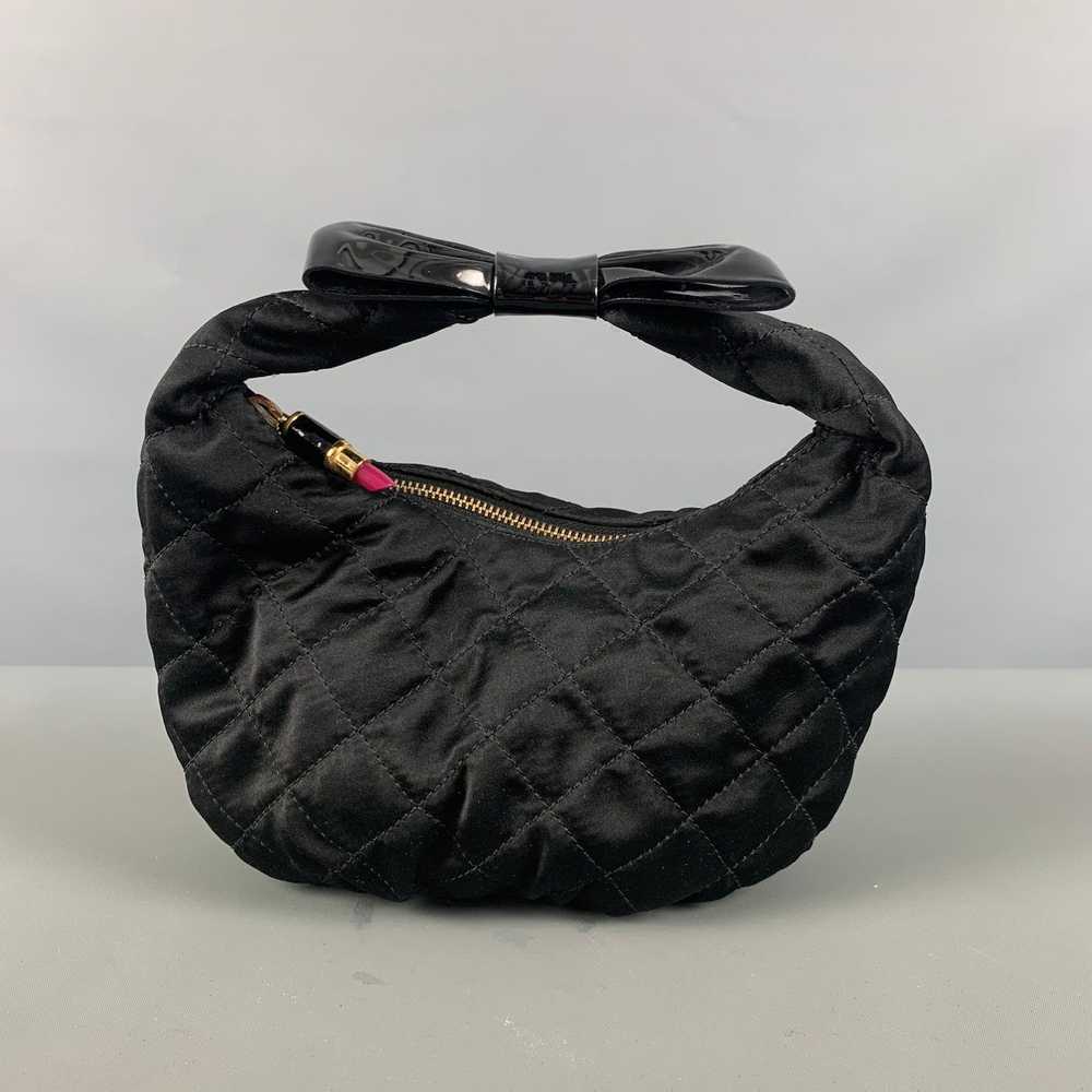 Moschino Black Quilted Mini Handbag & Leather Goo… - image 4