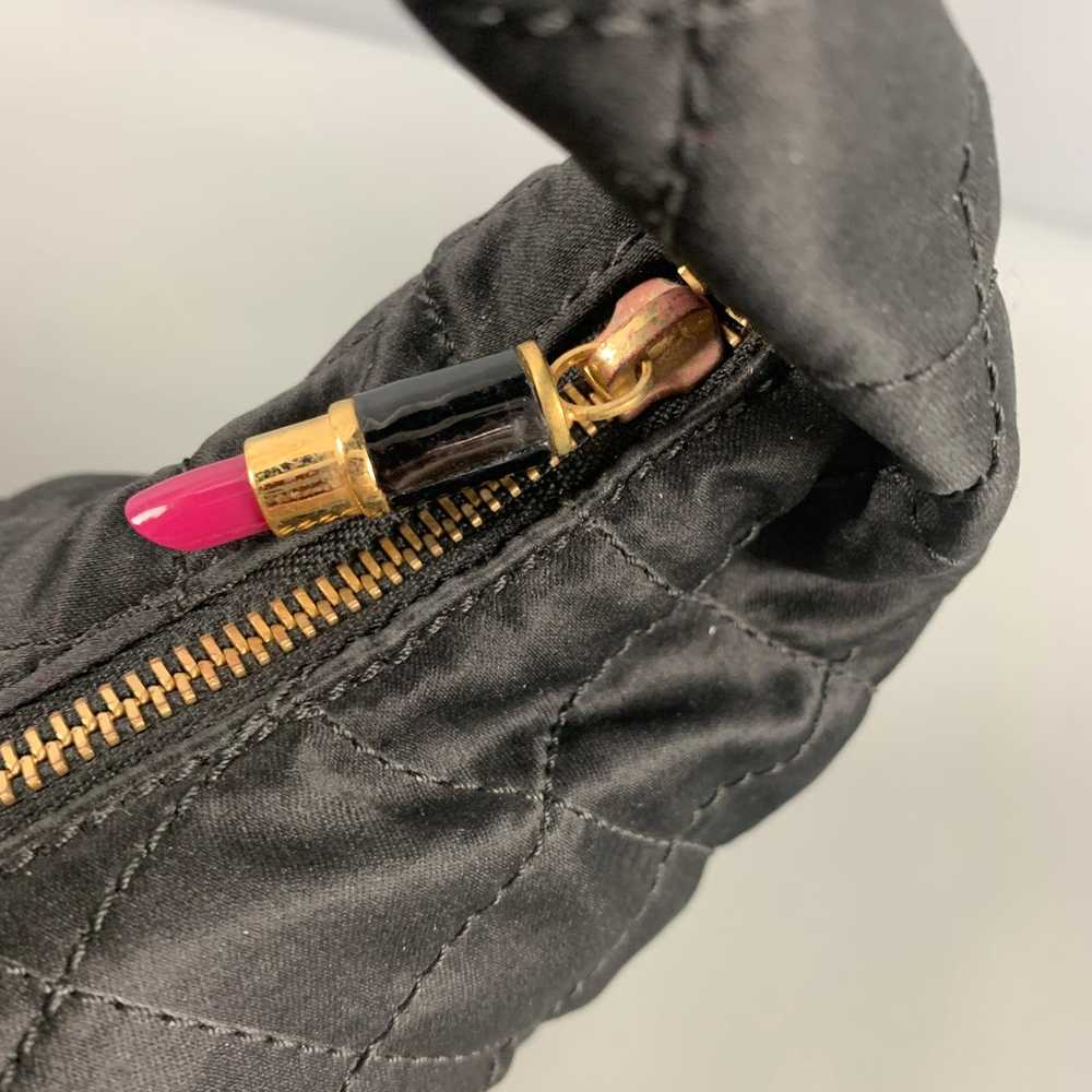 Moschino Black Quilted Mini Handbag & Leather Goo… - image 7