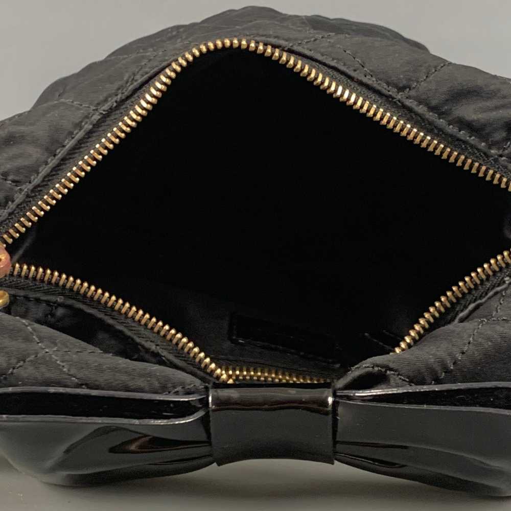 Moschino Black Quilted Mini Handbag & Leather Goo… - image 8