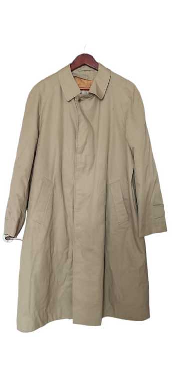 Aquascutum of London Virgin Wool Trench Coat Beige Made in Canada store Mens 44R