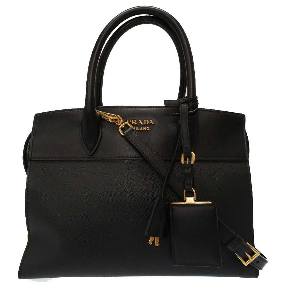 Prada Prada Esplanade Leather 2way Handbag Black - image 1