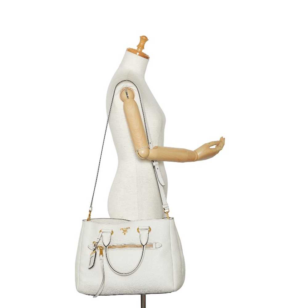 Prada Prada Handbag Shoulder Bag 2way White - image 9