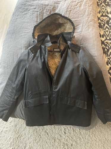 Billy Reid Billy Reid Fur Lined Waxed Jacket