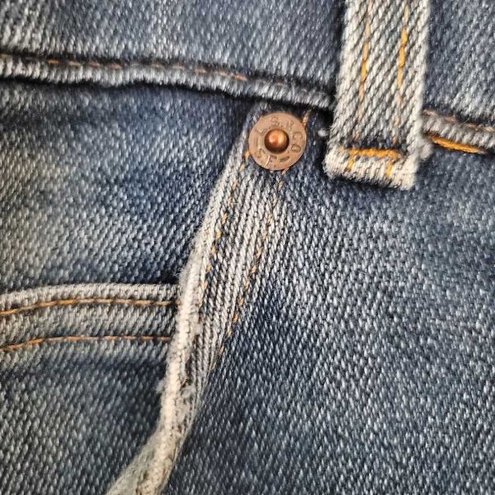 Levi's Vintage 70s/80s denim jeans orange tab wit… - image 7