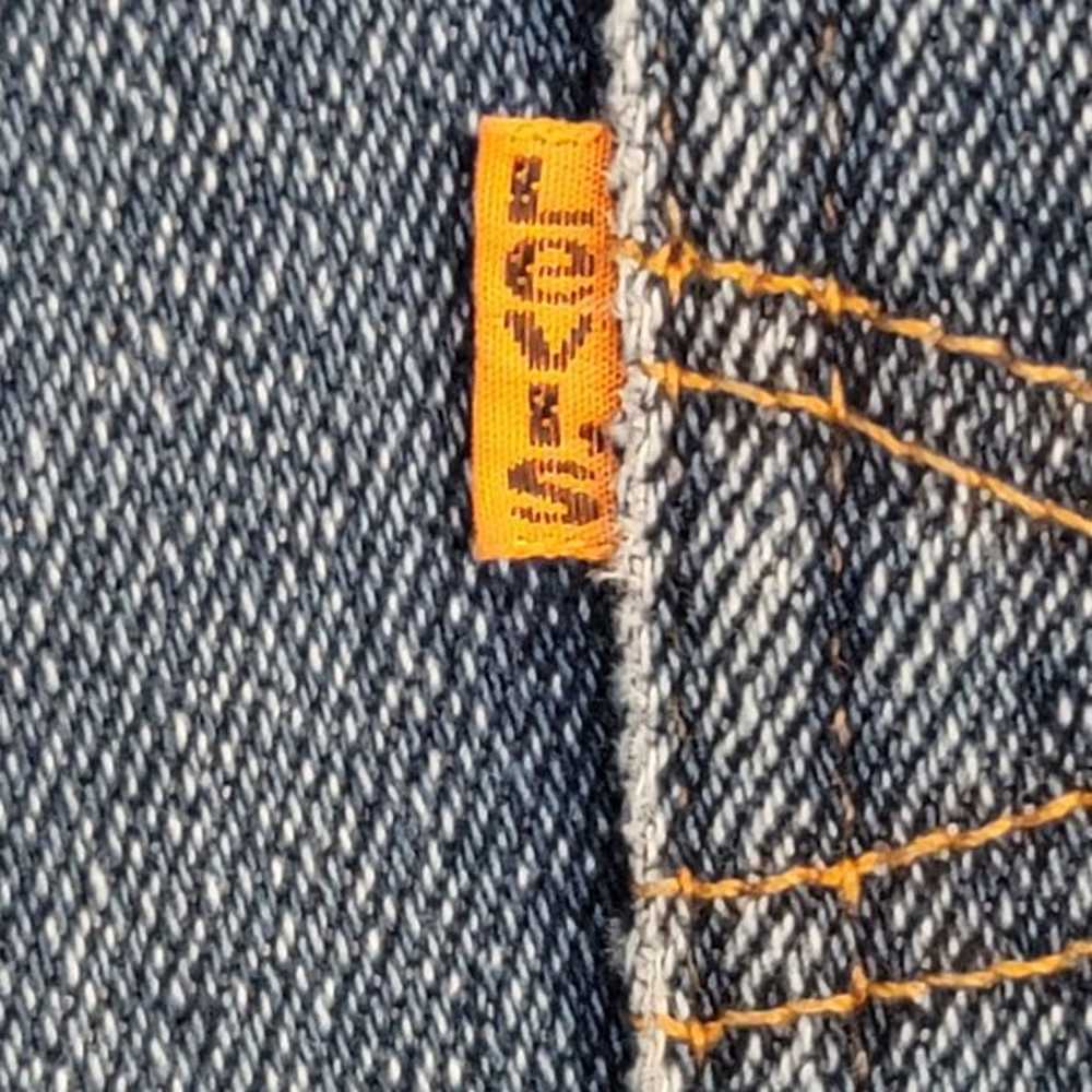 Levi's Vintage 70s/80s denim jeans orange tab wit… - image 8