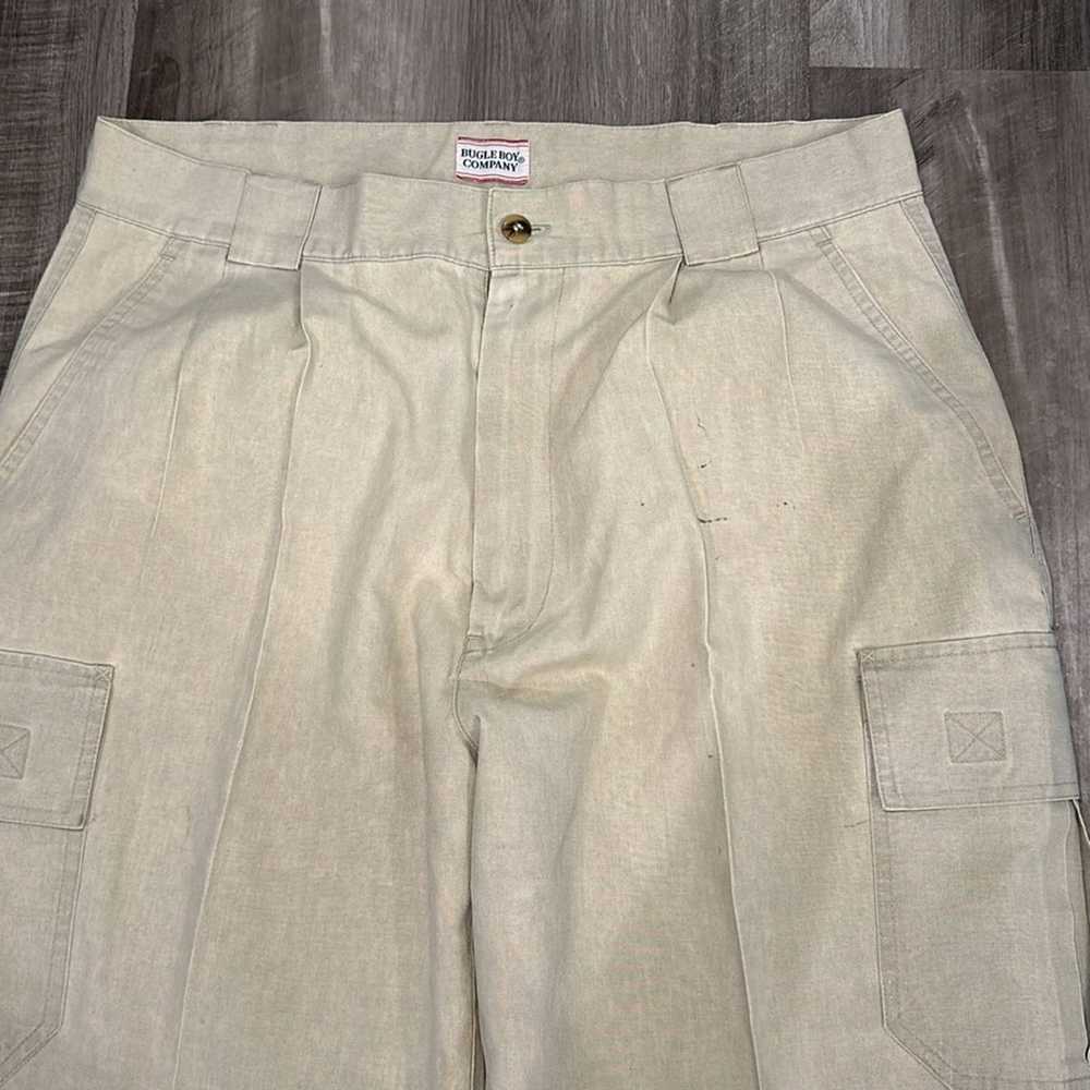 Bugle Boy Bugle Boy Vintage Pleated Cargo Pants -… - image 6