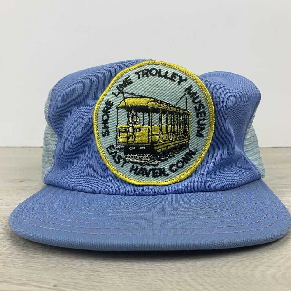 Other Shore Line Trolley Museum Hat Blue Snapback… - image 2