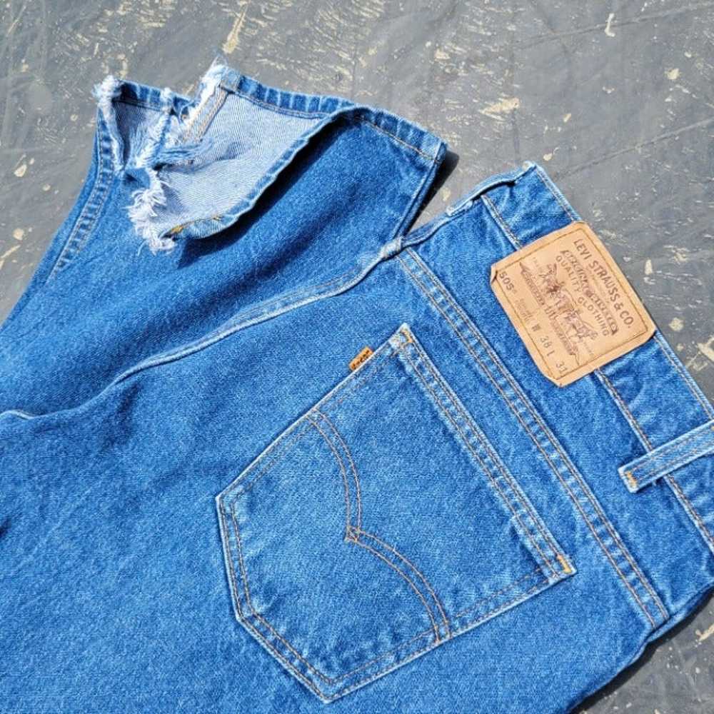 Vintage Levi's 505 USA Orange Tab Jeans - image 5