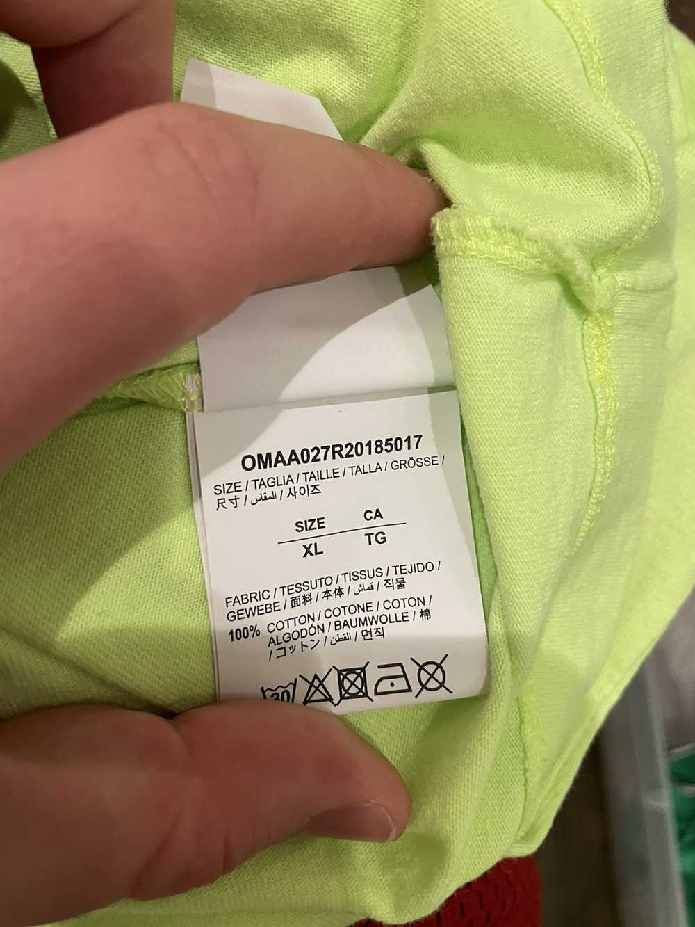 Off-White Off White Neon Green Tee - image 7