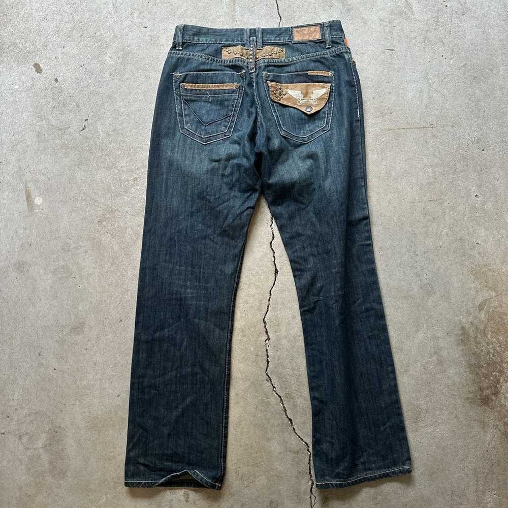 Vintage Robin jeans leather studded denim - image 2