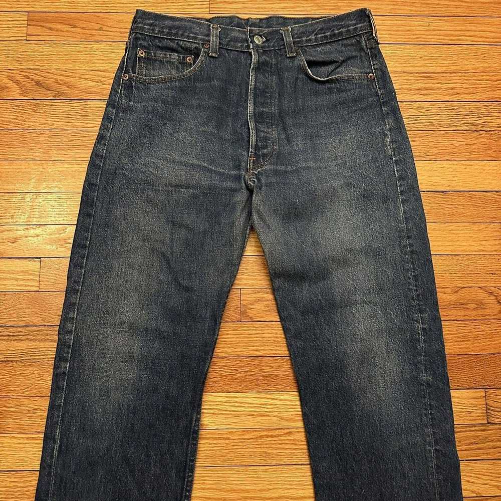 Vintage 80s Levi’s 501 Blue Denim Jeans Size 34x3… - image 2
