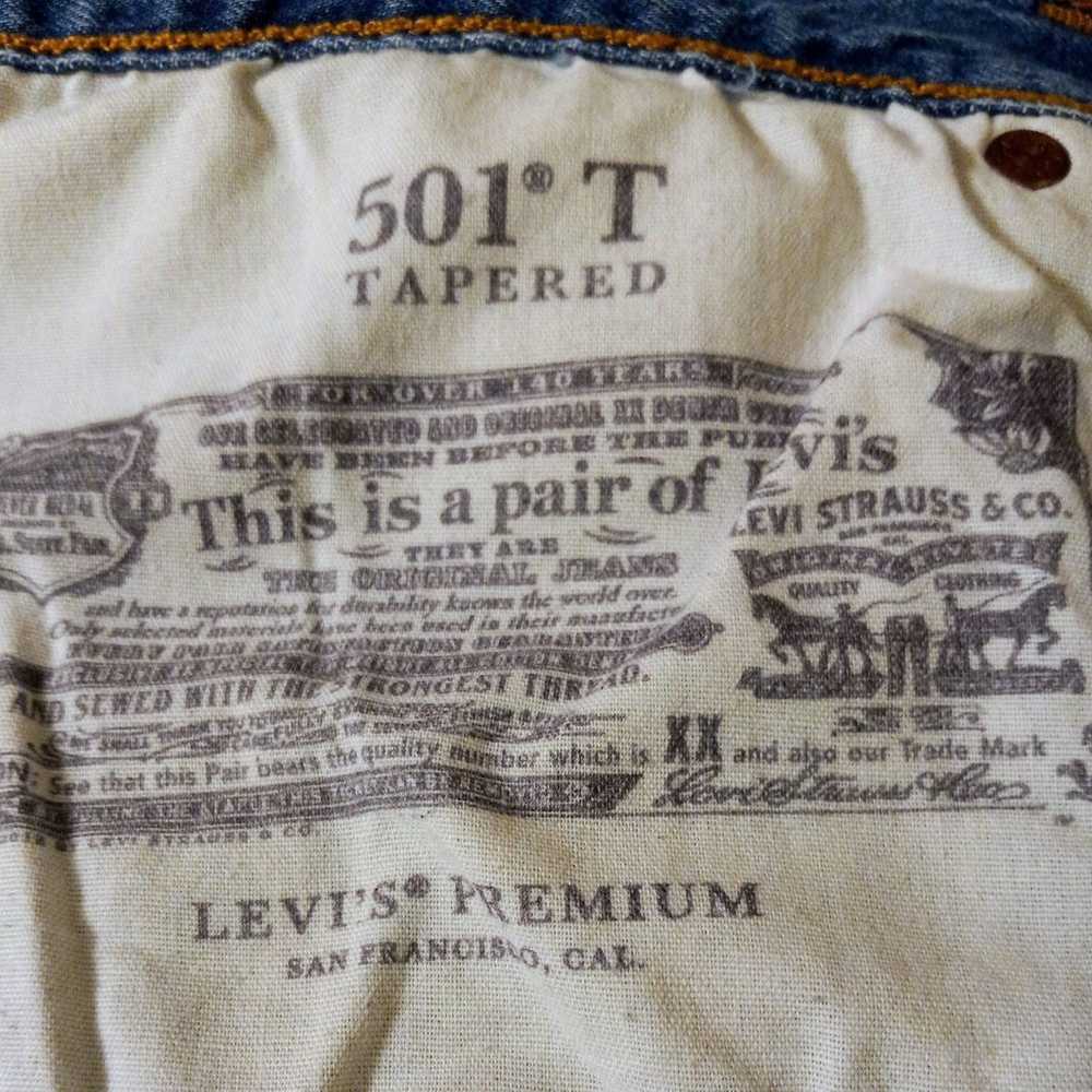 VTG UNISEX LEVI'S 501 -T  RIPPED KNEES JEANS UPCY… - image 7