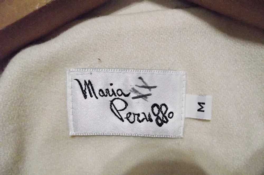 Maria Peruggo Vintage 100% Merino Wool Womens Cap… - image 11