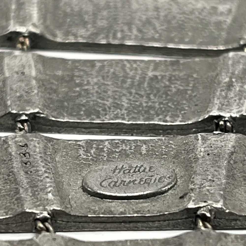 Vintage Hattie Carnegie Silver Color Metal Tiered… - image 4