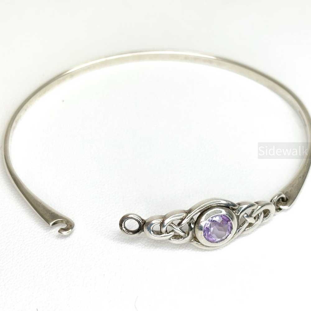 Sterling Silver + Amethyst Celtic Knot Bracelet - image 4