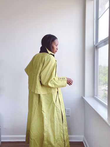 Vintage Chartreuse Trench Coat