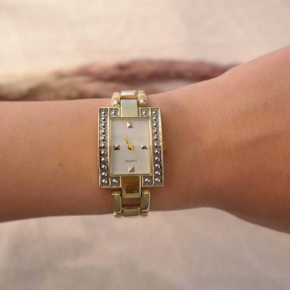 Vintage Gold Quartz Link Timepiece - image 5