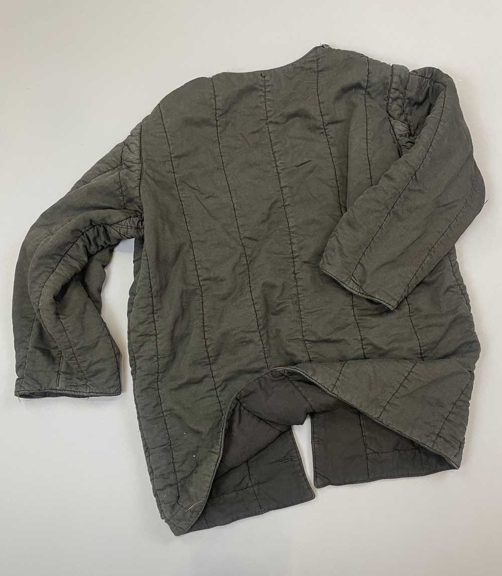 BLACK OVERDYED PARKA CUT THICK QUILTED MILITARY L… - image 2