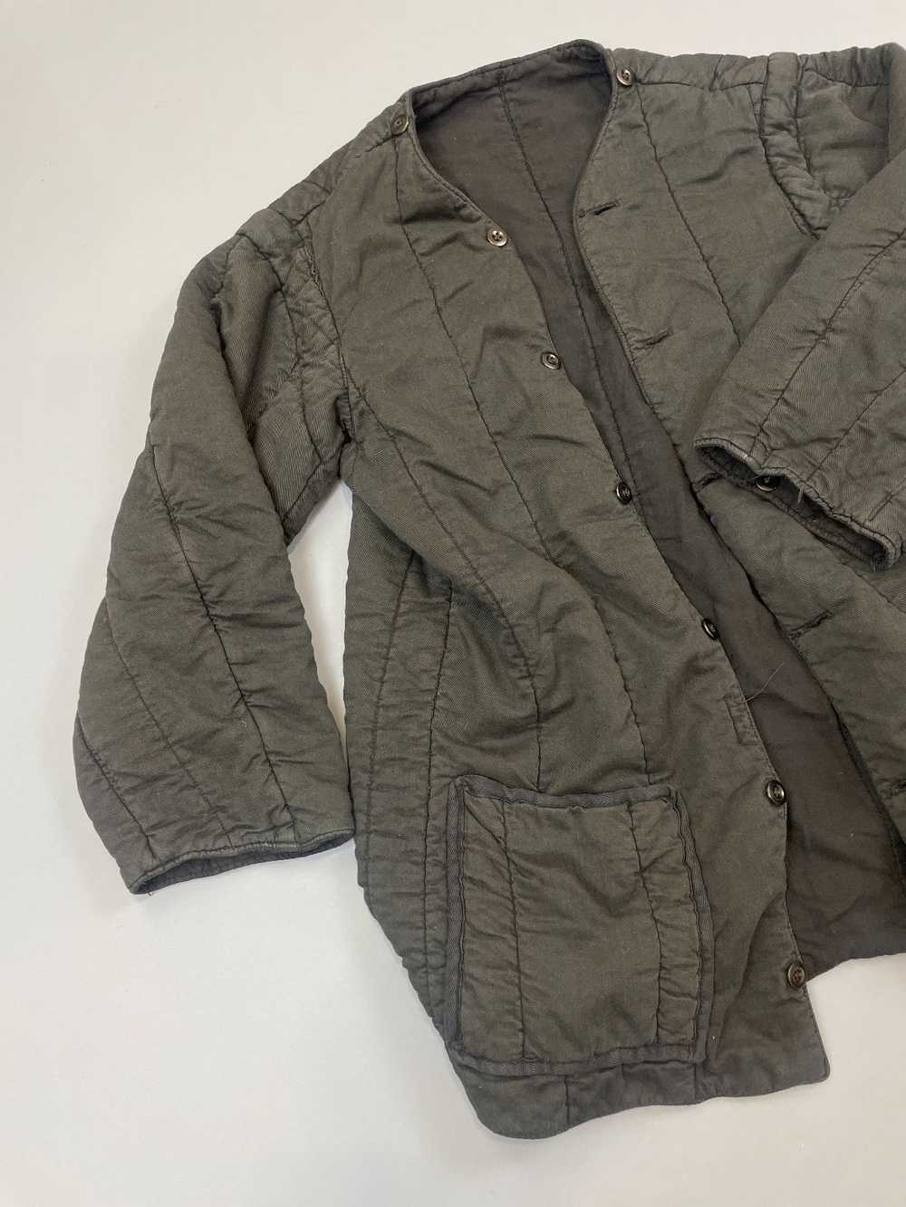 BLACK OVERDYED PARKA CUT THICK QUILTED MILITARY L… - image 7