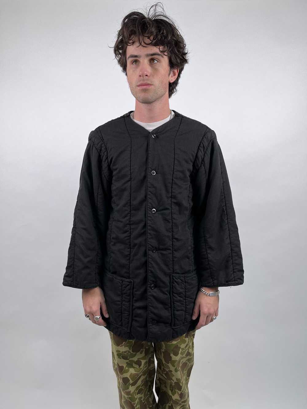 BLACK OVERDYED PARKA CUT THICK QUILTED MILITARY L… - image 8