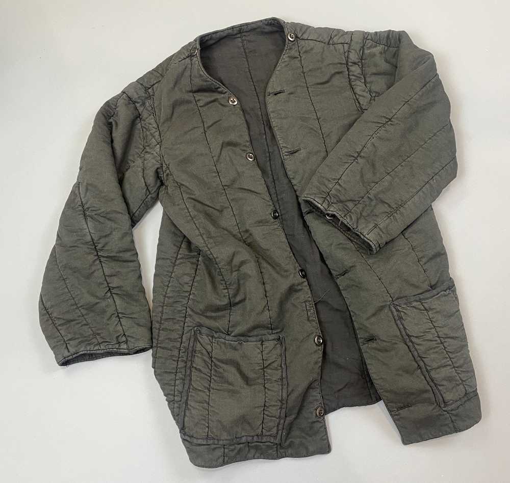 BLACK OVERDYED PARKA CUT THICK QUILTED MILITARY L… - image 9