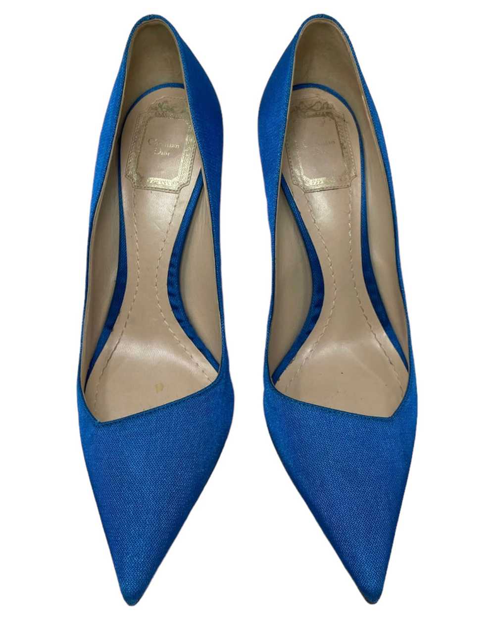 Christian Dior Cobalt 'Songe' Pumps with Lucite H… - image 2