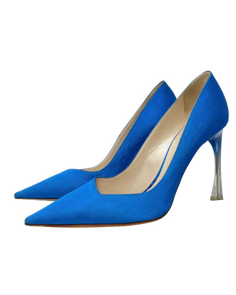 Christian Dior Cobalt 'Songe' Pumps with Lucite H… - image 3