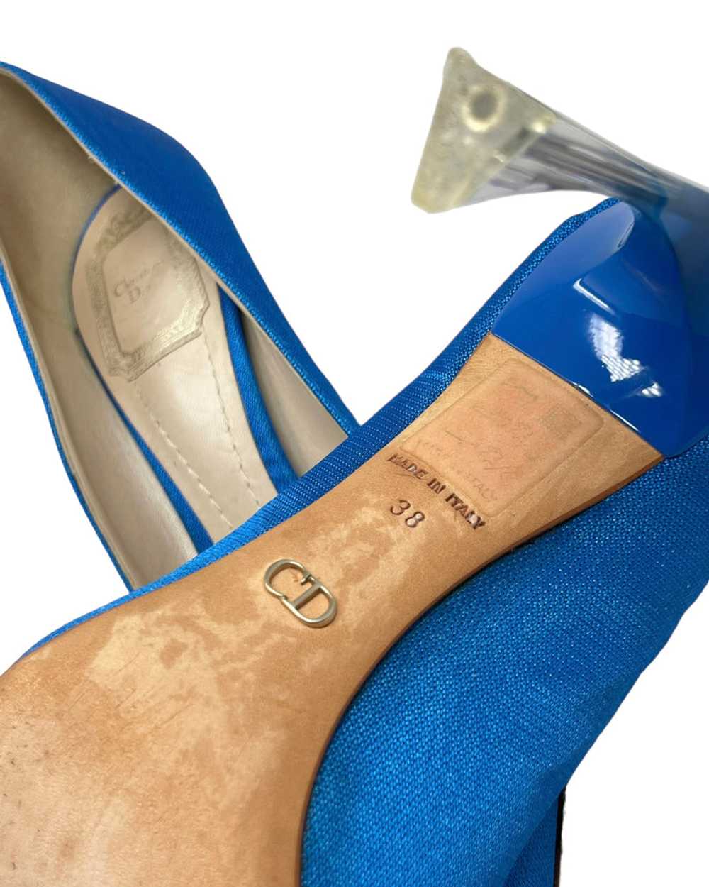 Christian Dior Cobalt 'Songe' Pumps with Lucite H… - image 5