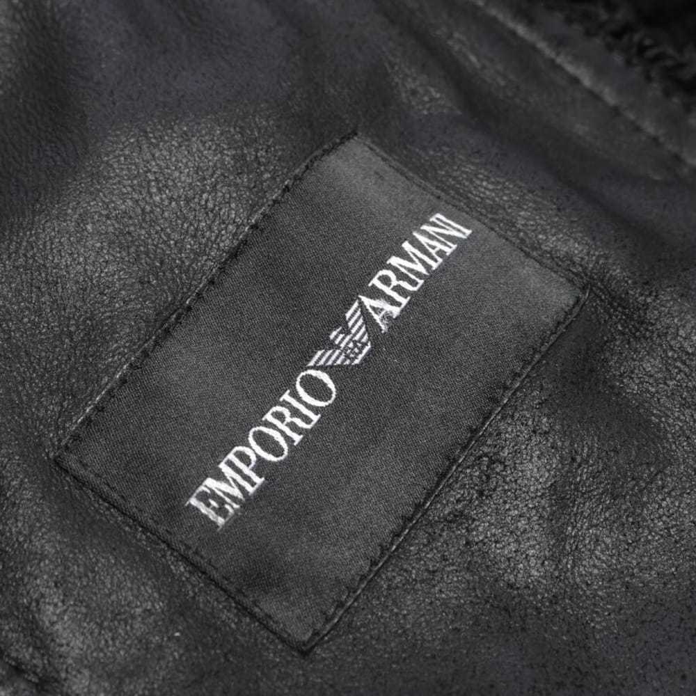 Emporio Armani Leather biker jacket - image 5