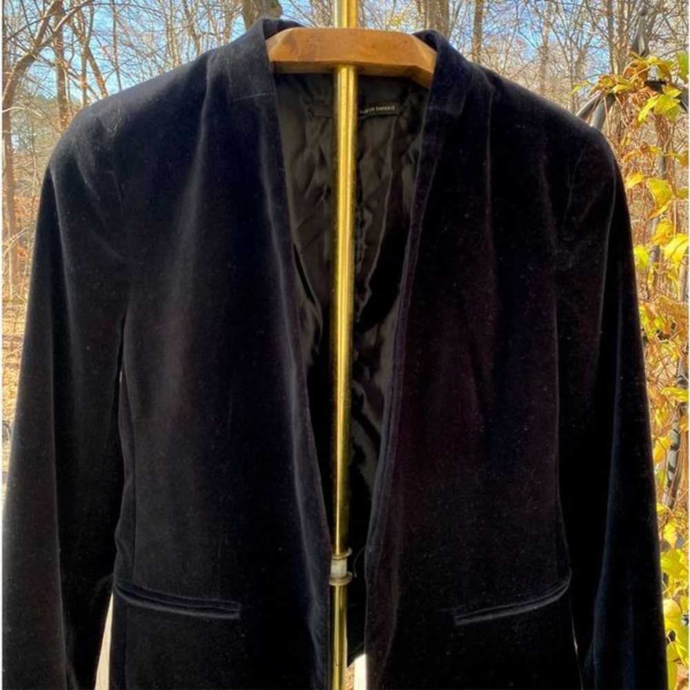 Harve Benard Black Velvet Open Blazer Jacket - image 3