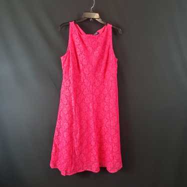 Chaps Women Pink Lace Midi Dress Sz 14 NWT - image 1