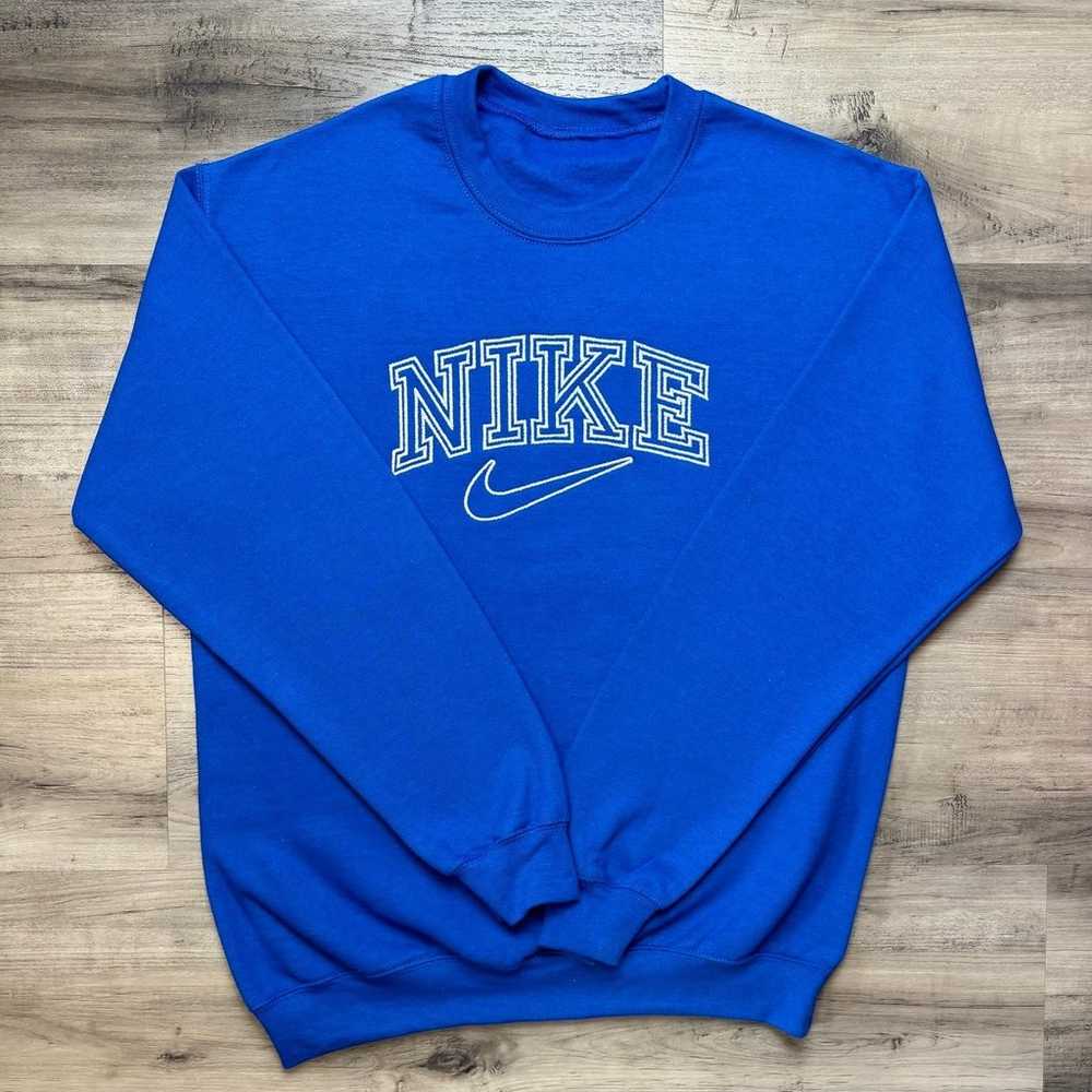 Mens Blue Nike Sweatshirt Medium - image 1