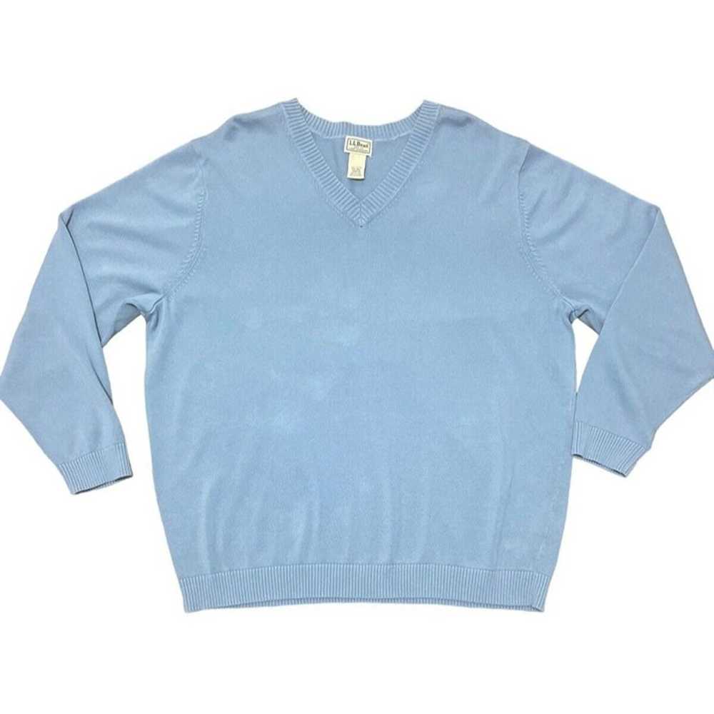 LL Bean Sweater Mens XX Large Blue Grandpacore Da… - image 1