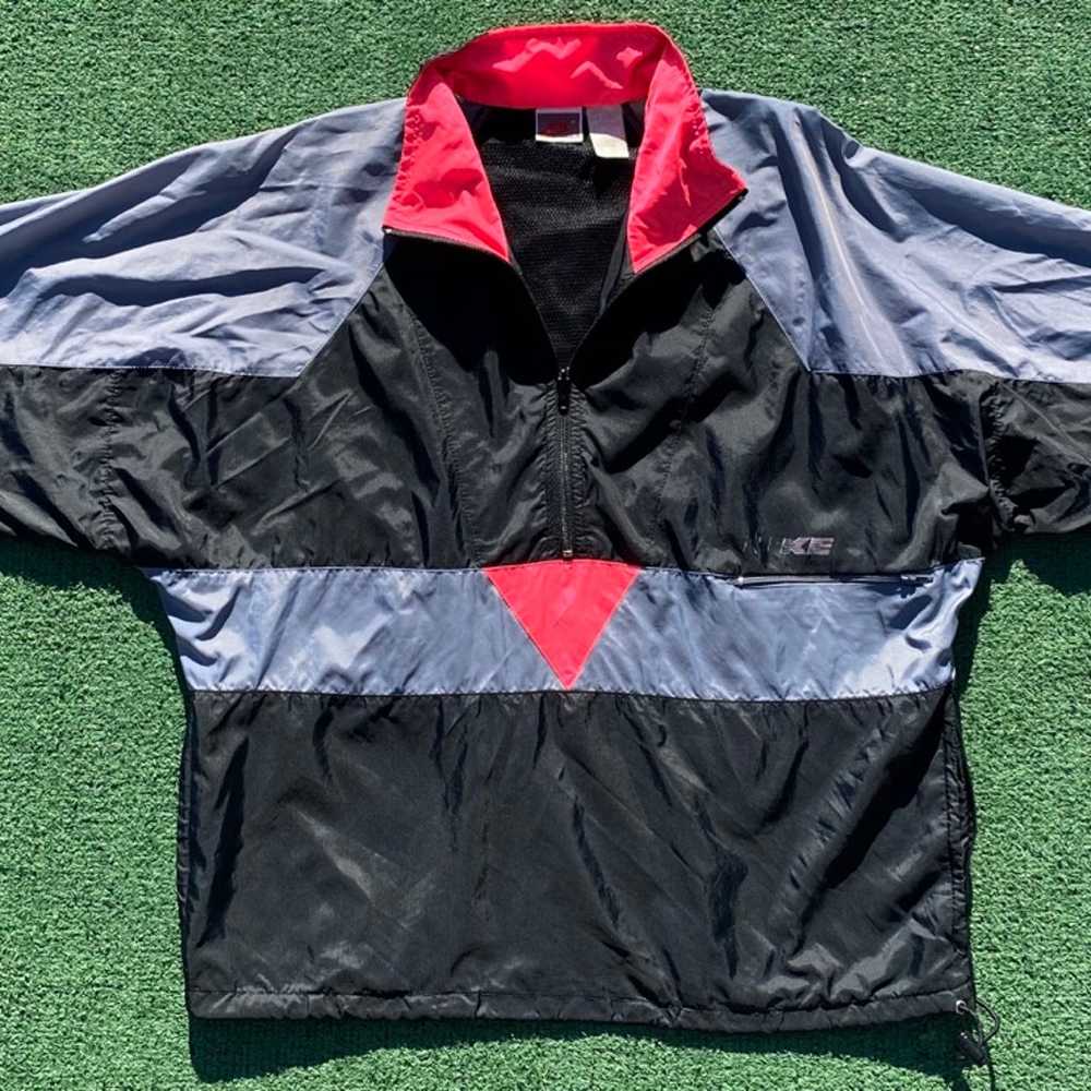 Vintage 90’s Nike Grey Tag Color Block Pullover W… - image 2