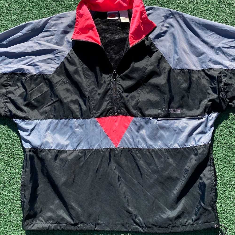 Vintage 90’s Nike Grey Tag Color Block Pullover W… - image 3