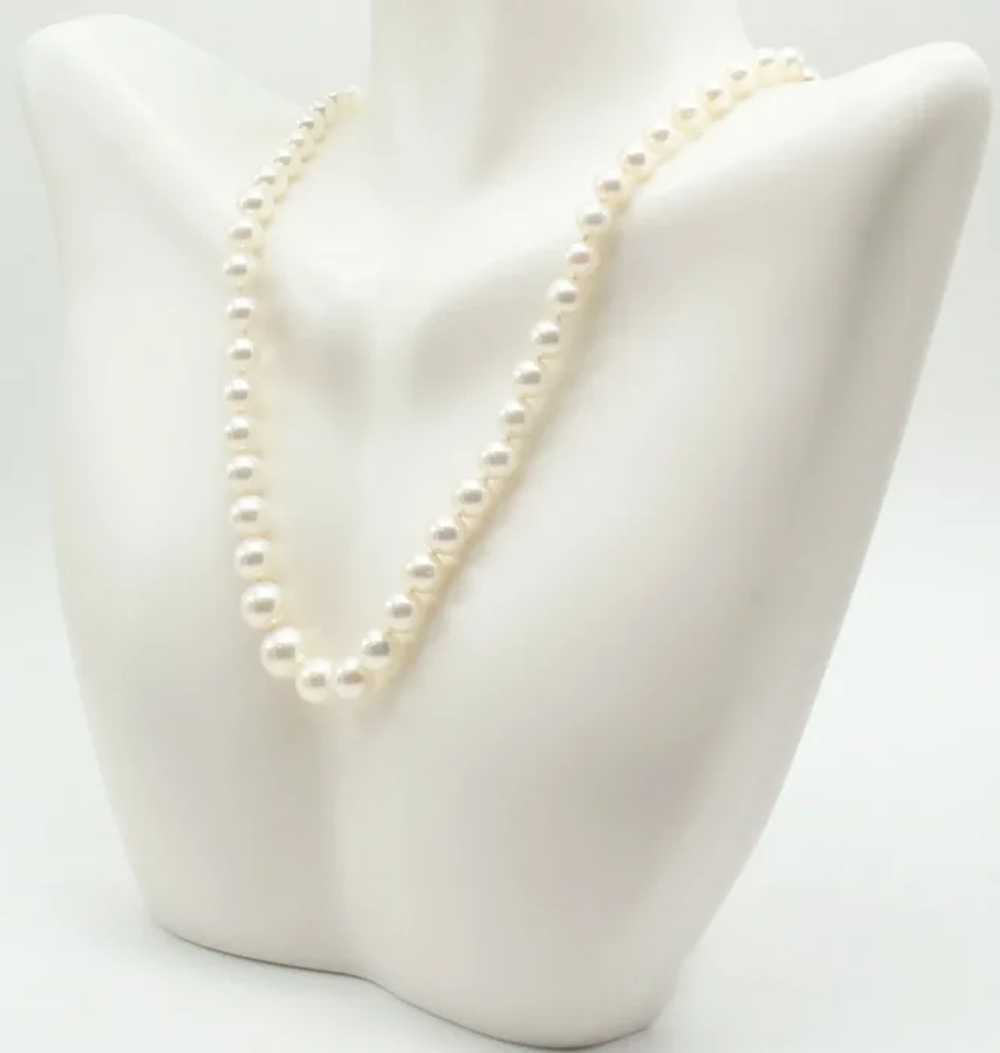 Vintage Graduated Takashima Sterling Silver Pearl… - image 2